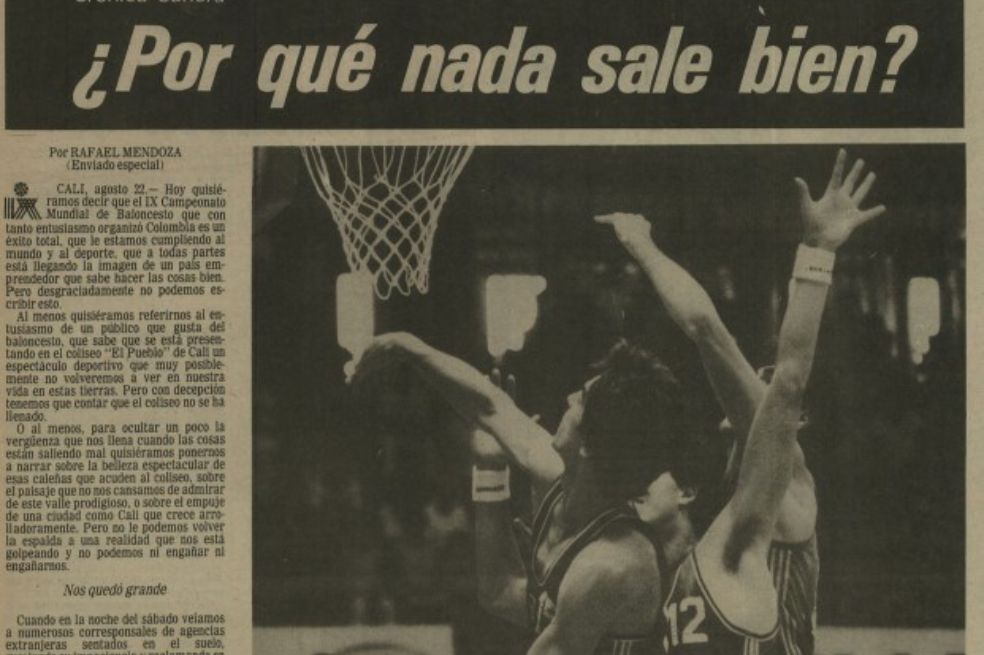 Las páginas de El Espectador sobre el Mundial de 1982. / Uso exclusivo archivo de El Espectador.
