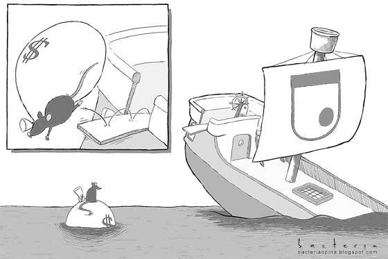 “Cuando el barco se hunde”…