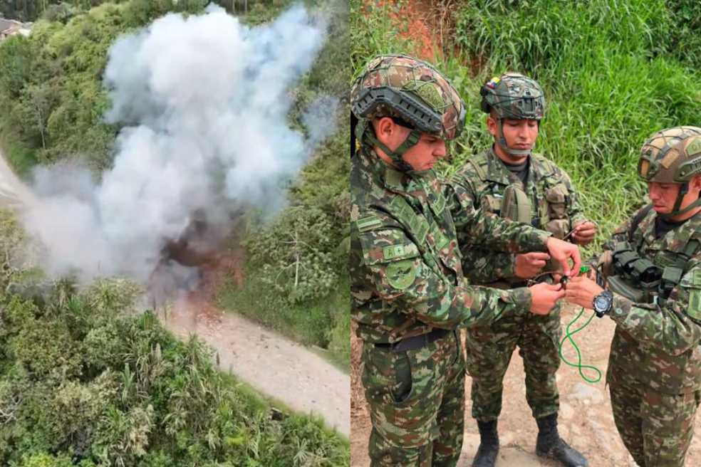 Ejército desactivó una motocicleta bomba y 100 kilos de explosivos en el Cauca