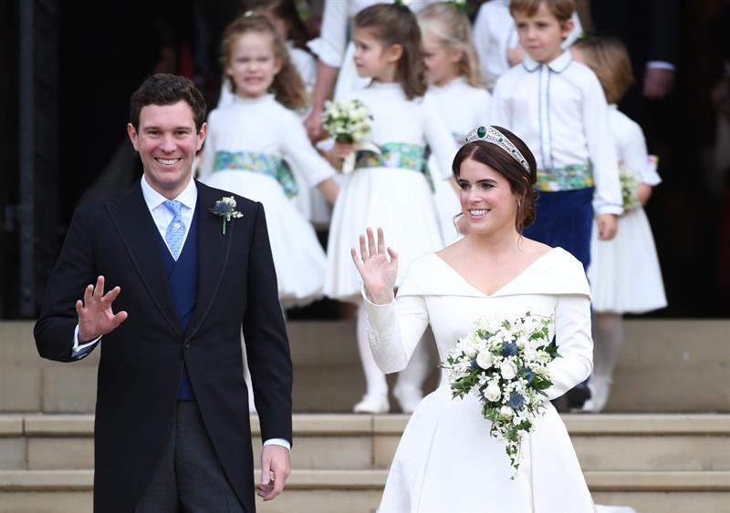 Eugenia, nieta de Isabel II, se casó en el medieval castillo de Windsor