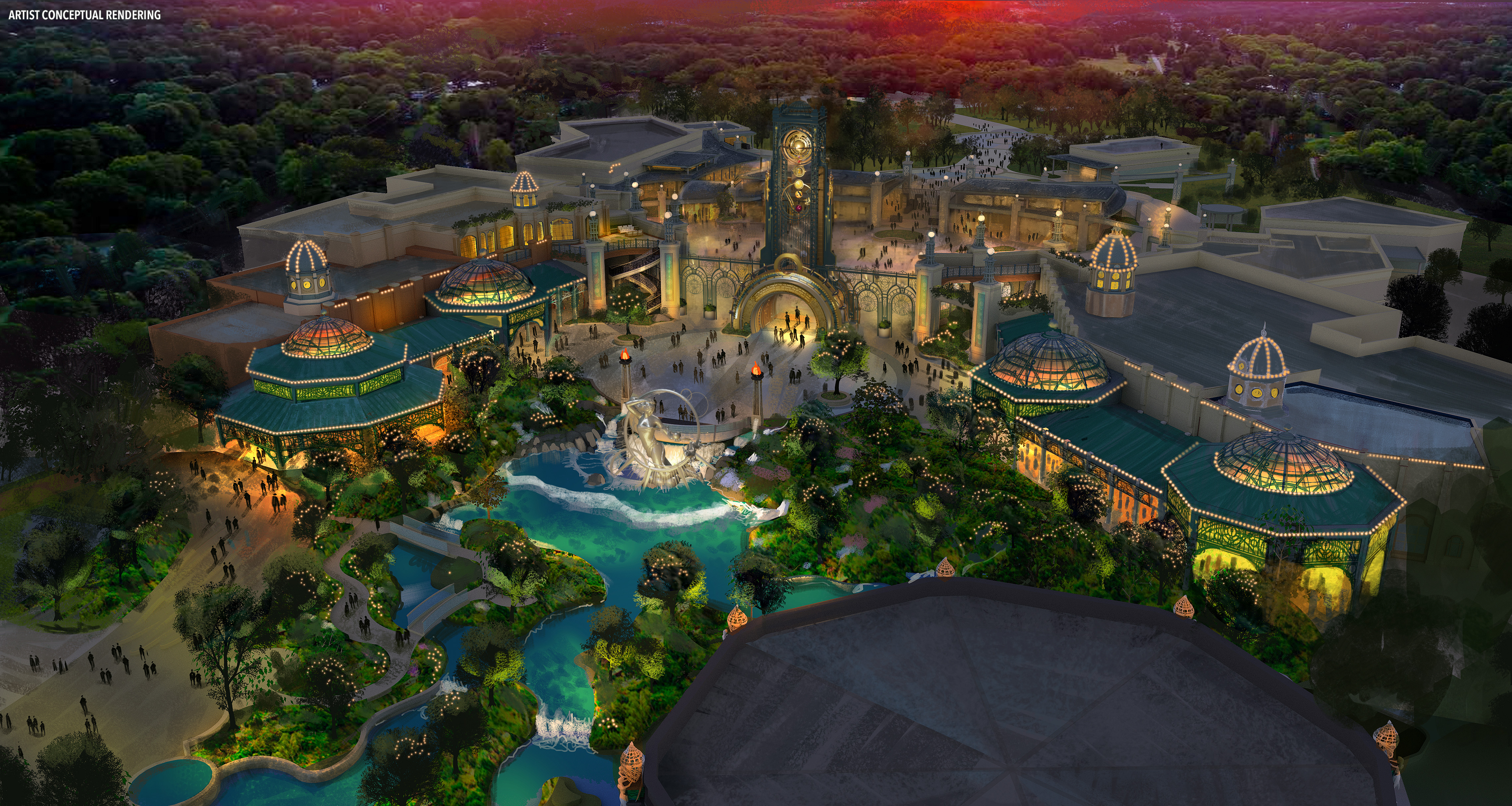 Celestial Park será la puerta de entrada para explorar los cuatro mundos adicionales de Epic Universe.
