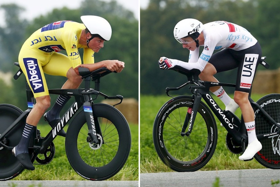 Tour de Francia: Pogacar ganó la crono y Van der Poel defendió el liderato