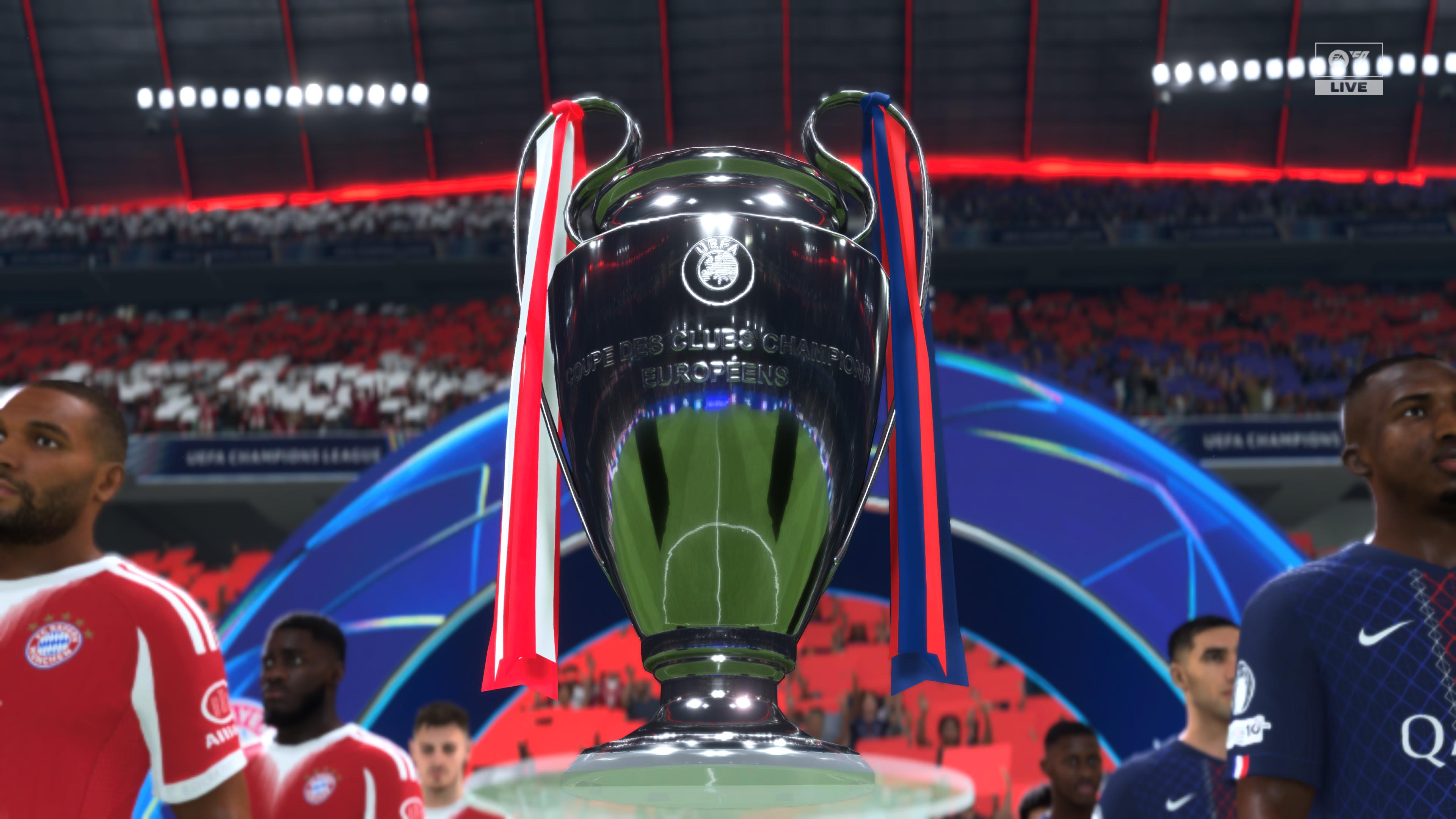 La famosa orejona, el trofeo de la UEFA Champions League en EA Sports FC 26.