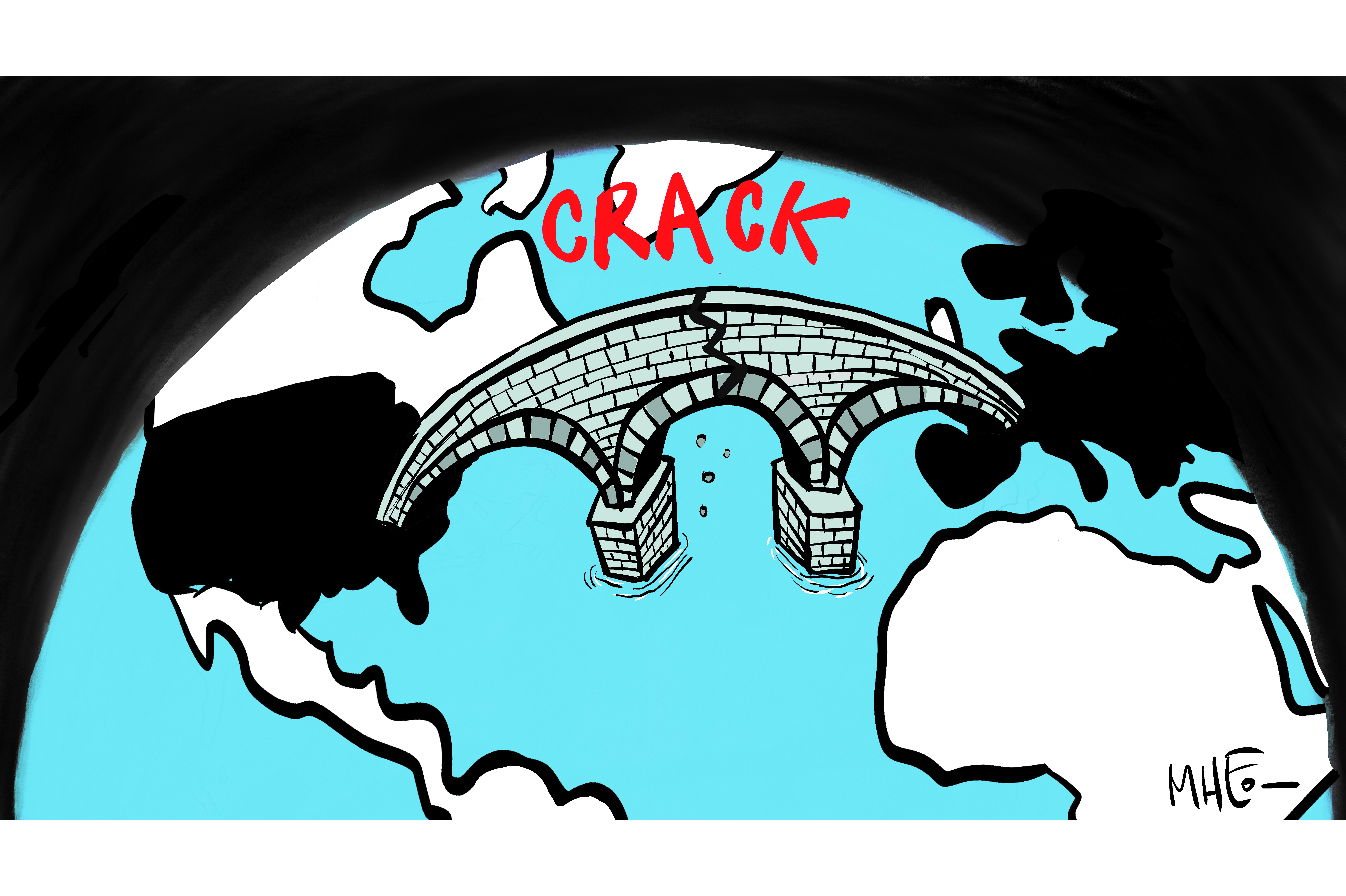 El puente está quebrado