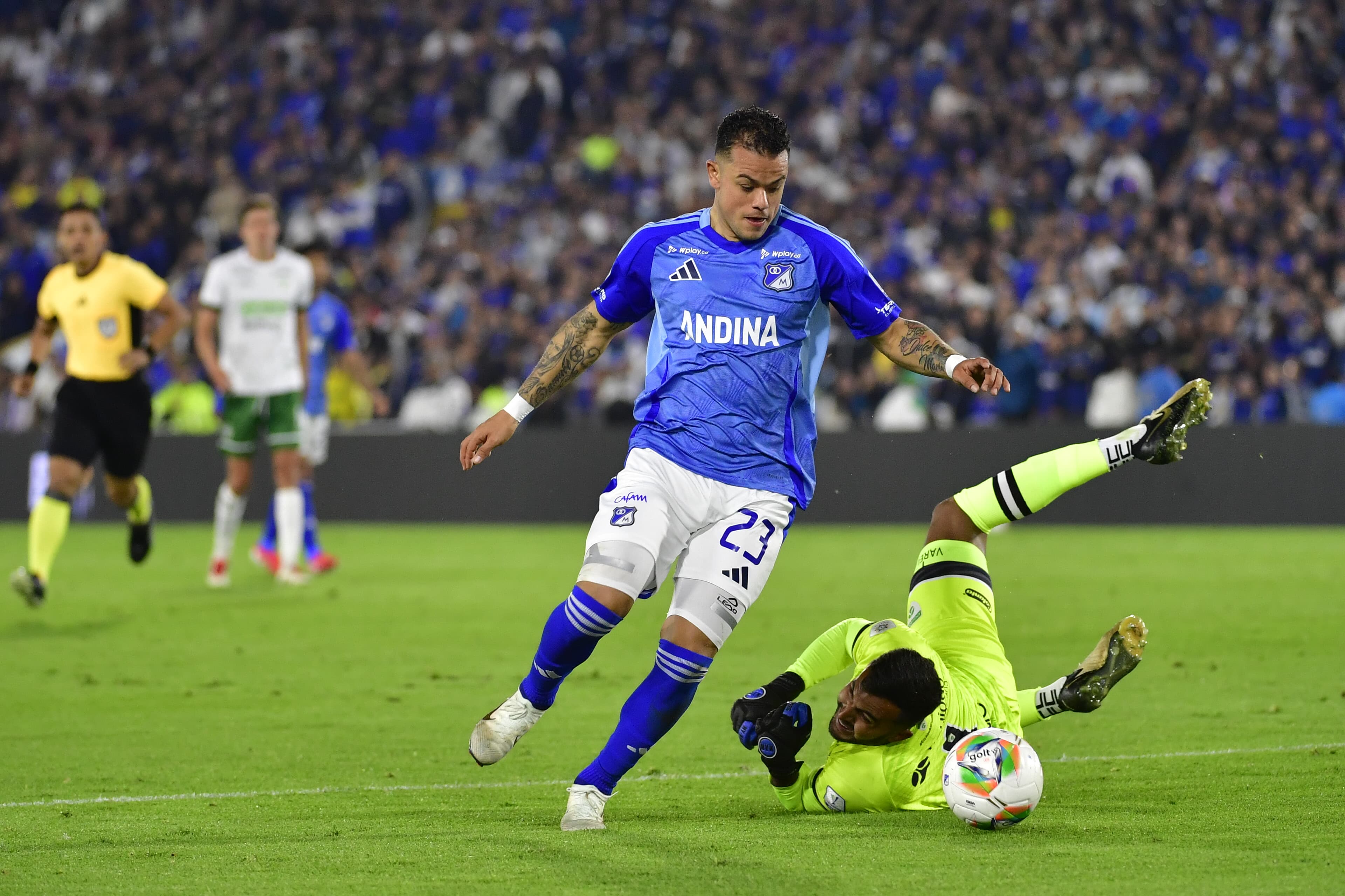 Millonarios, con Falcao en cancha, le ganó a La Equidad en la Liga BetPlay