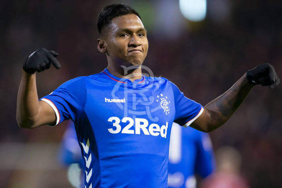 Alfredo Morelos anotó cuatro goles con el Rangers de Escocia