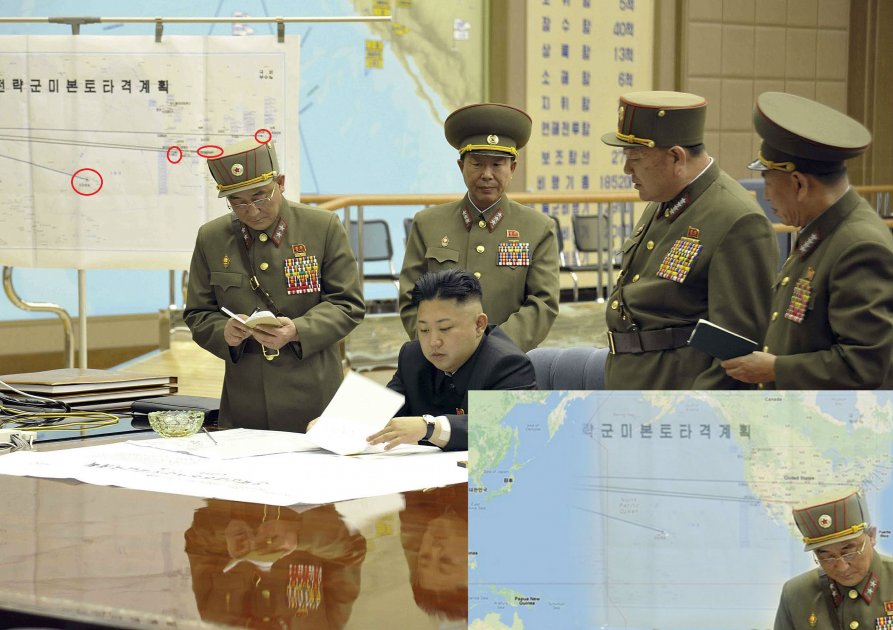 Revelan foto con plan de ataque de Corea del Norte contra EE.UU.