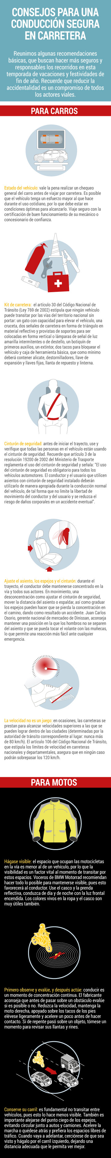 Manejar en carretera, consejosEl Espectador