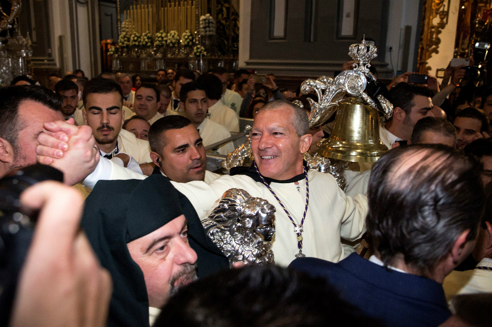 Antonio Banderas participa en celebración de la Semana Santa de Málaga