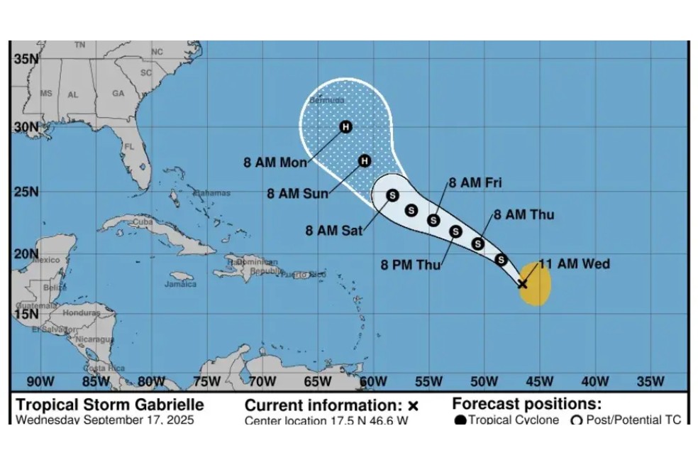 Tormenta tropical Gabrielle en el Atlántico no representa riesgo para Colombia: IDEAM