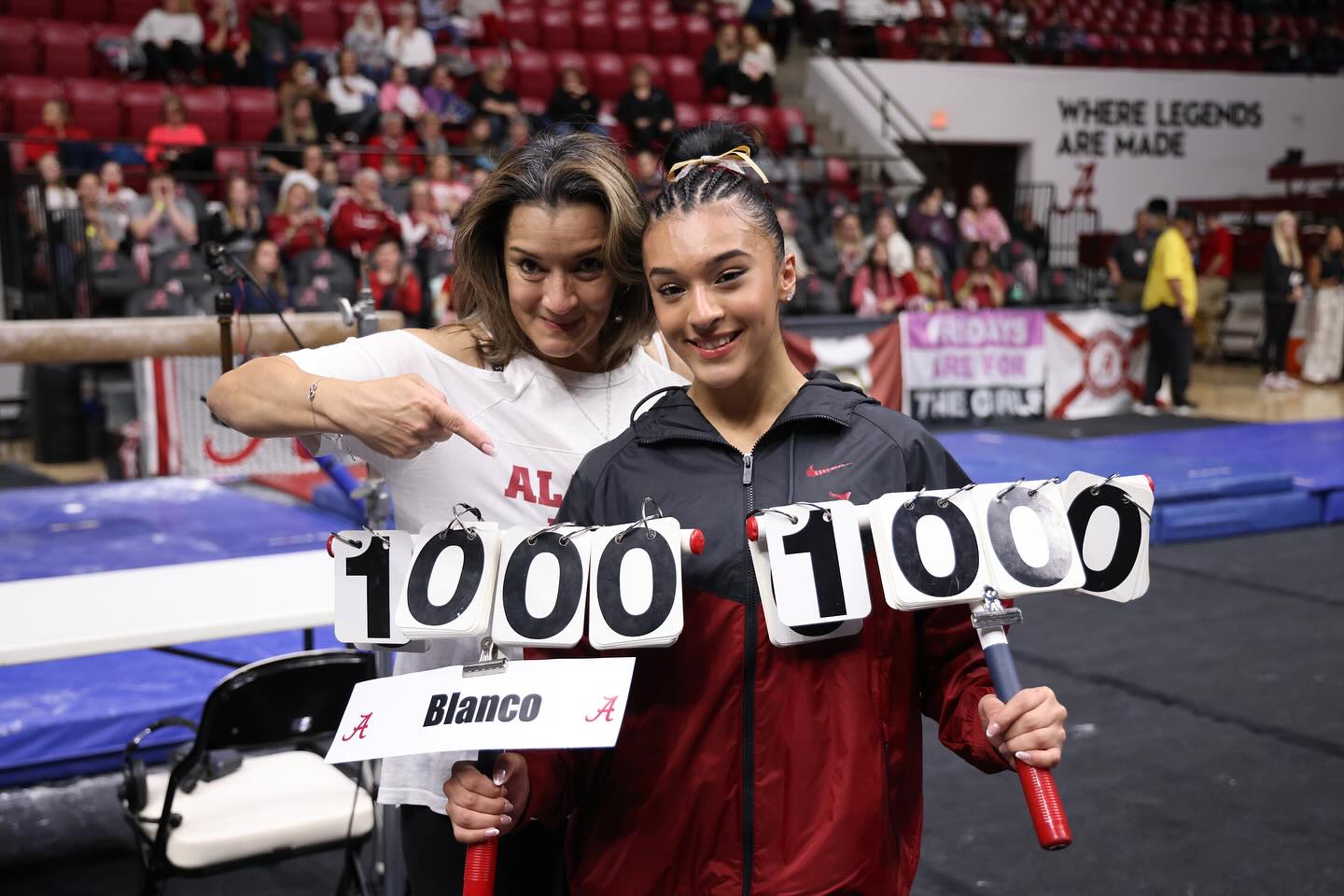 Luisa Blanco, con su 10 perfecto en Alabama.