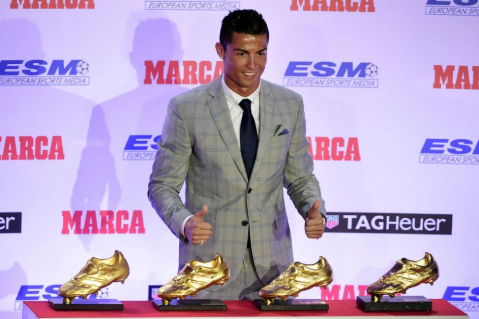 Cristiano Ronaldo recibe su cuarta Bota de Oro