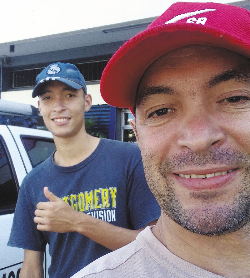 Kevin Agudelo y papá