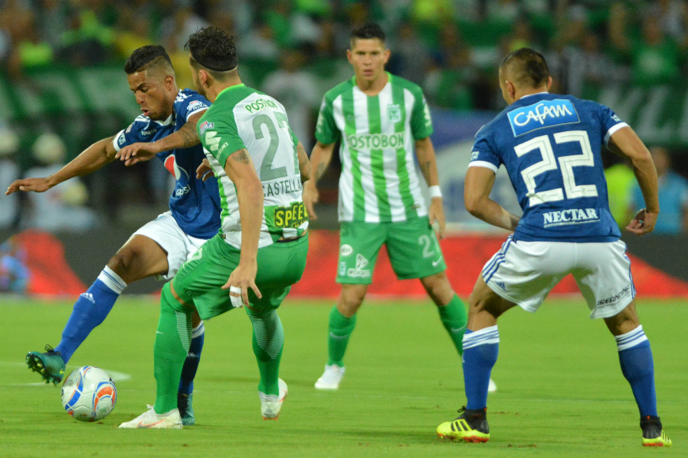 Nacional y Millonarios igualaron este domingo en Medellín