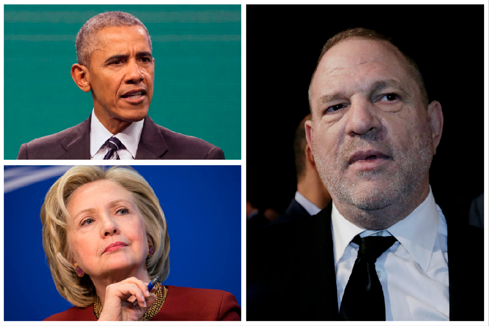 Obama y Clinton critican a Harvey Weinstein, antiguo donante del Partido Demócrata