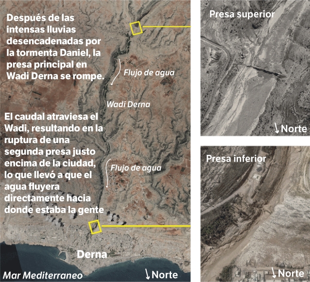 Se estima que hasta 20.000 personas pudieron morir en Derna, Libia.