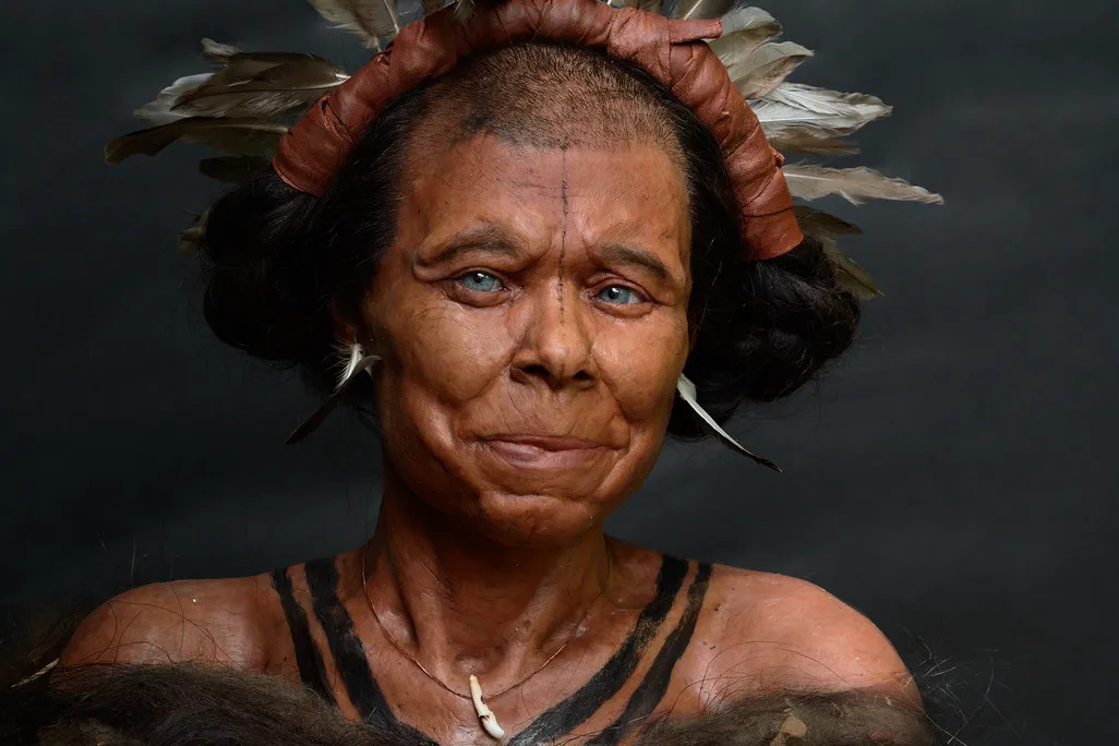 Así se vería el rostro de una mujer de hace 10.500 años hallada en Bélgica