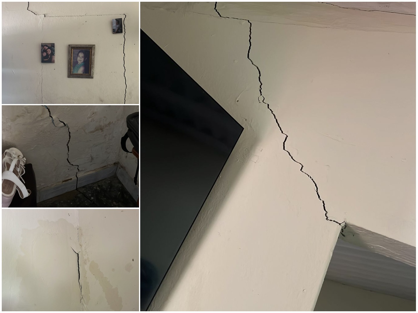 Afectaciones en la casa de Sandra Medina, habitante del sector.