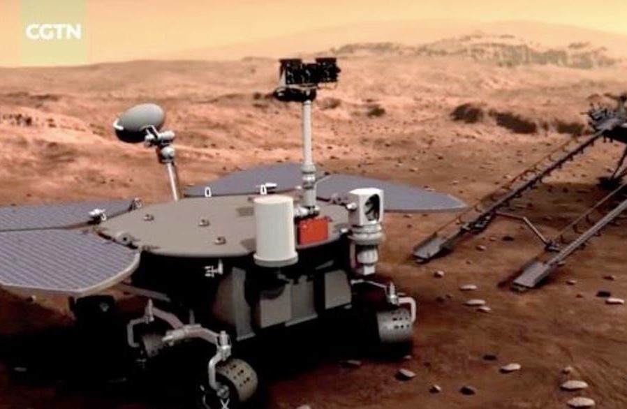 El explorador chino en Marte ya comenzó a recorrer el Planeta Rojo