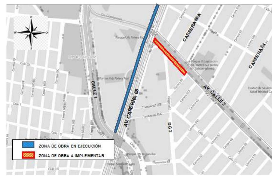 Por construcción cerrarán tramo vial en Puente Aranda durante un año