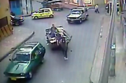 Segundos antes del accidente.