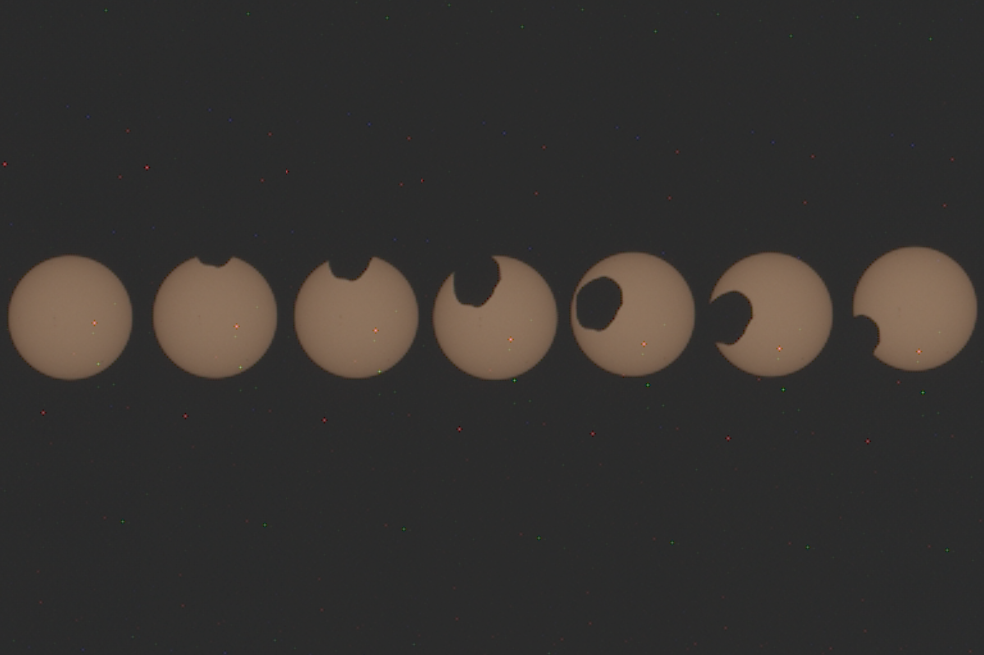 En fotos: Así se ve un eclipse solar desde Marte