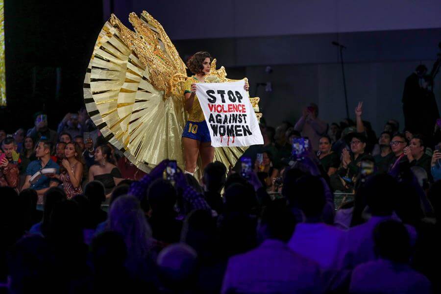 Miss Brasil reclamó el fin de la violencia machista