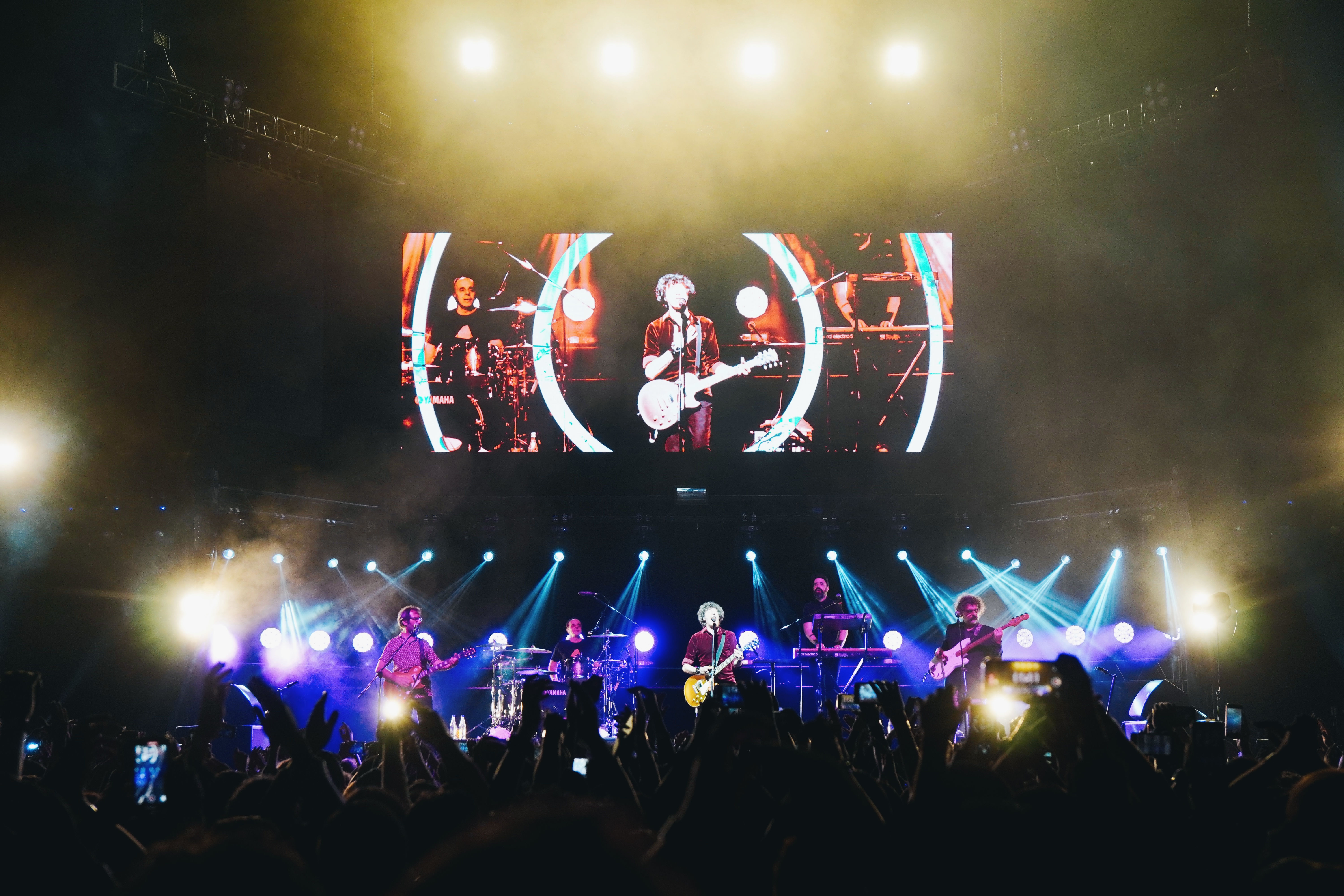 El Cuarteto de Nos durante uno de los conciertos que ofrecieron en Colombia en 2022.