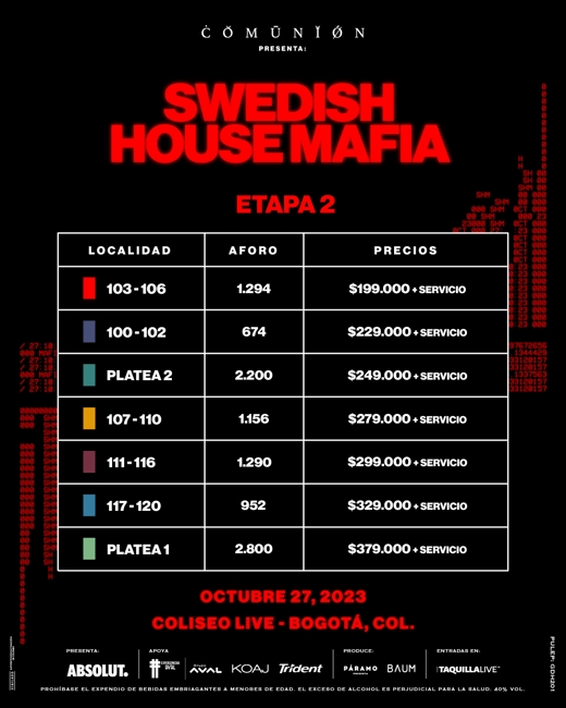 Etapa 2 Swedish House Mafia Bogotá 2023.