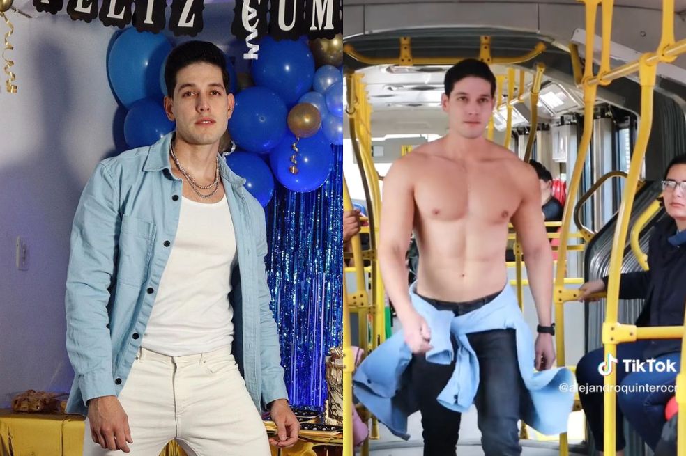 Video: Él es Alejandro Quintero, el modelo que es sensación en Transmilenio
