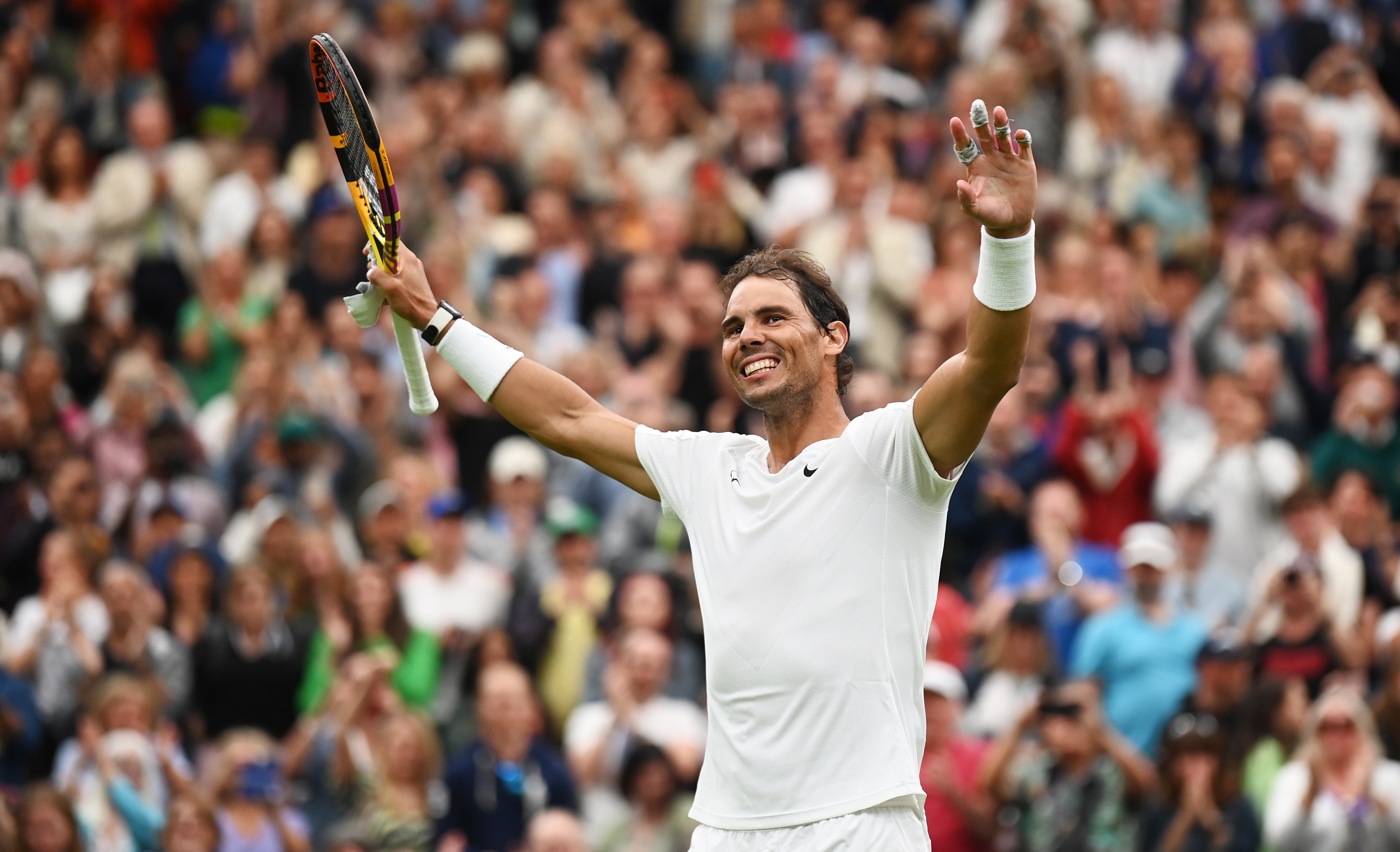 Nadal pasó trabajos para ganarle a Berankis en Wimbledon