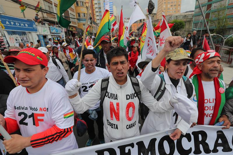 Fuertes protestas en Bolivia contra reelección de Evo Morales