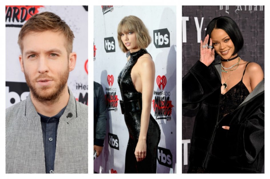 Calvin Harris, Taylor Swif y Rihanna.