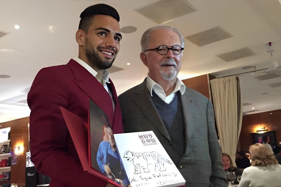 Falcao García con Fernando Botero.