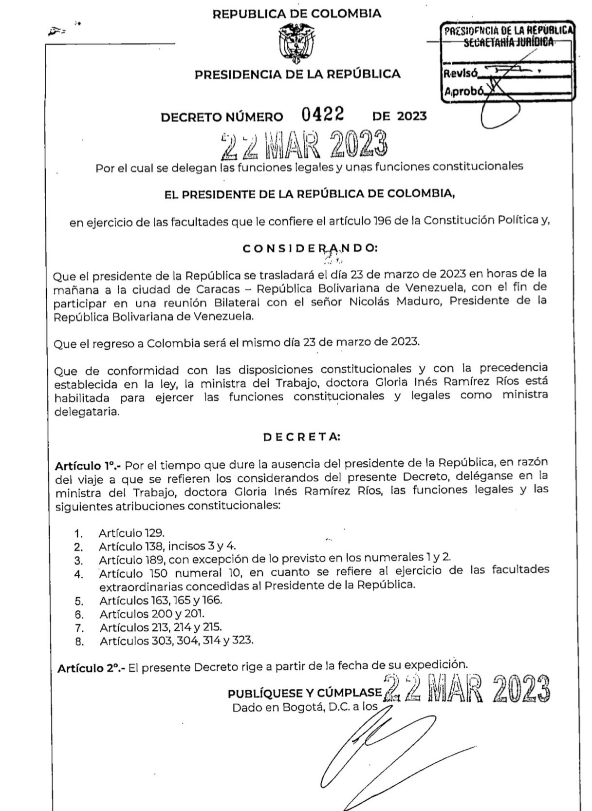 Decreto Mintrabajo