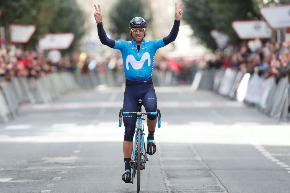 Carlos Betancur, quinto en el GP Miguel Induráin. Valverde fue campeón