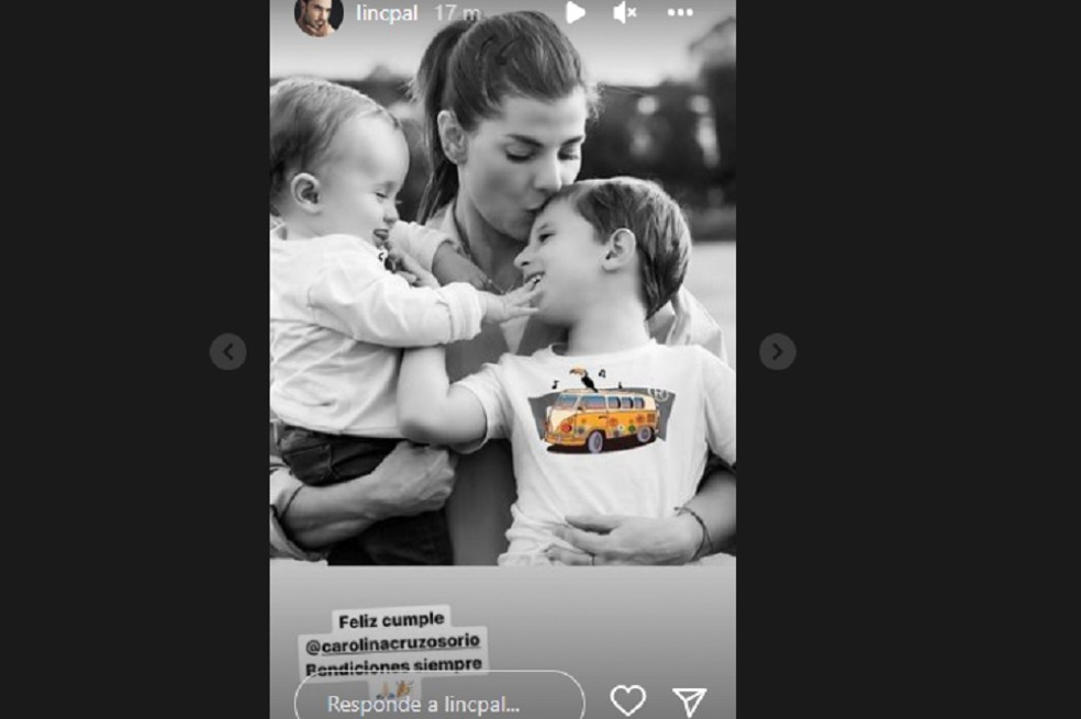 Aunque se separaron hace unas meses, el actor Lincoln Palomeque le dedicó unas palabras a Carolina Cruz, madre de sus dos hijos, Matías y Salvador.