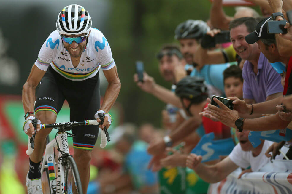 Valverde ganó la séptima etapa de la Vuelta gracias al trabajo de Nairo