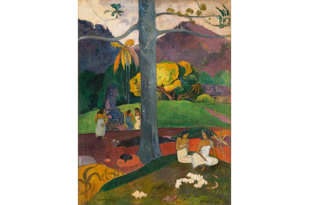 "Mata Mua", óleo sobre lienzo del francés Paul Gauguin, pintado en los años 1891 y 1892.