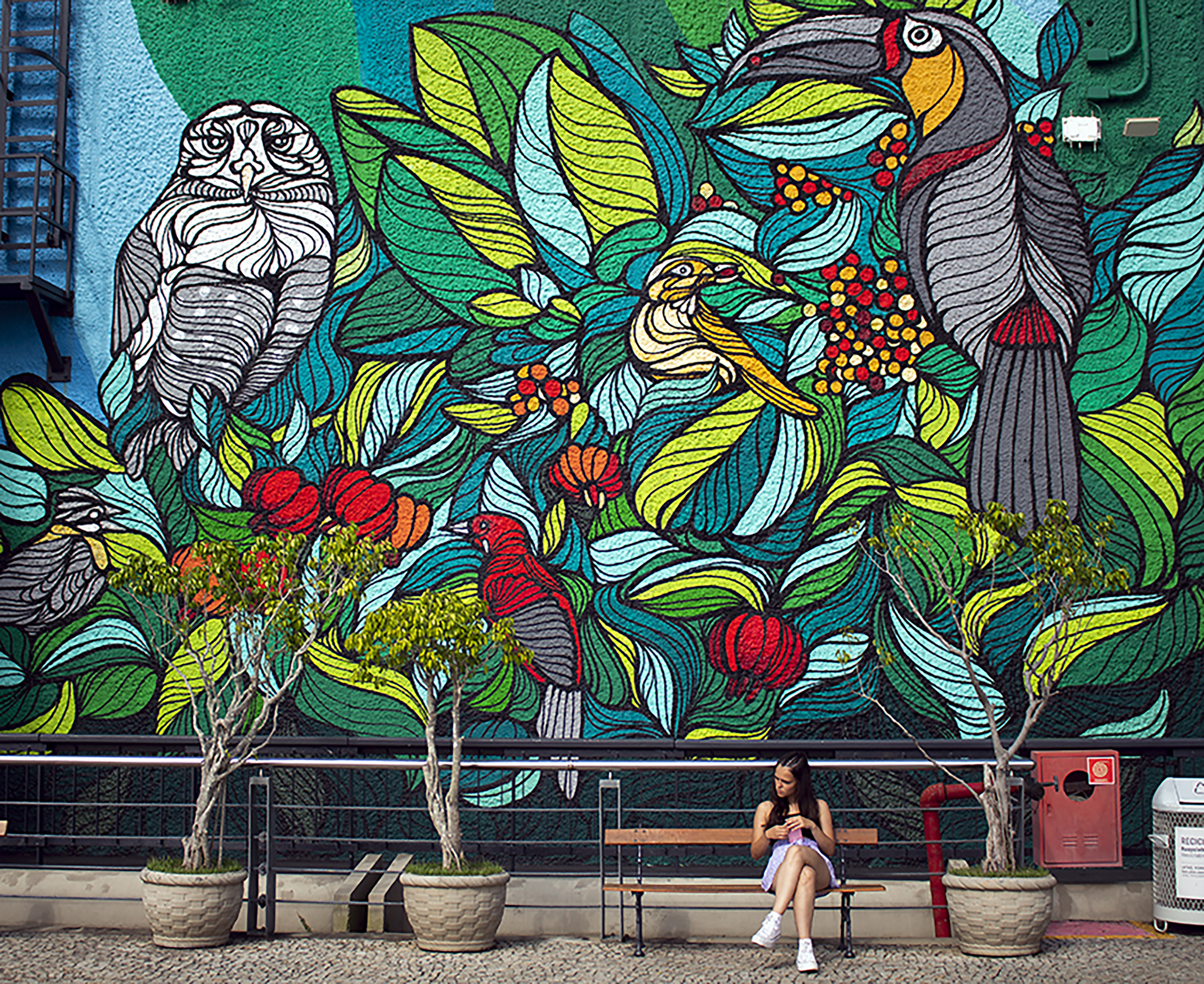 Mural en el Cerro de Urca, en donde se ubica el teleférico más antiguo en funcionamiento del mundo y el cual posee más de un kilómetro de trayectoria.