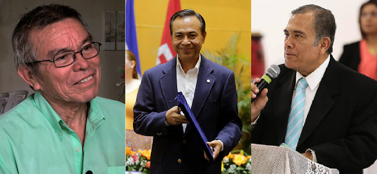 Neftalí Cortez, presidente del Concilio Nacional de Iglesias Evangélicas de Nicaragua; Jorge Ulises Rivera,presidente de la Iglesia Centroamericana, invitados por el gobierno a mediar en el Diálogo Nacional en mayo 2019;Mauricio Fonseca, presidente de la Alianza Evangélica Nicaragüense.Crédito: CONNECTAS / fotos tomadas de instituciones públicas