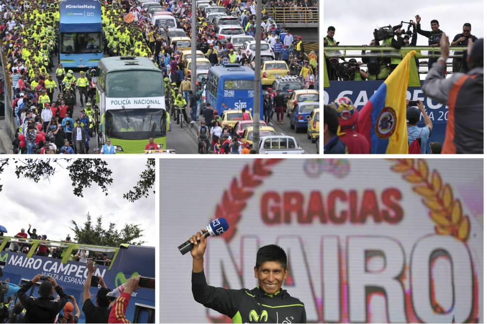 Así se vivió el homenaje que Bogotá le realizó a Nairo Quintana
