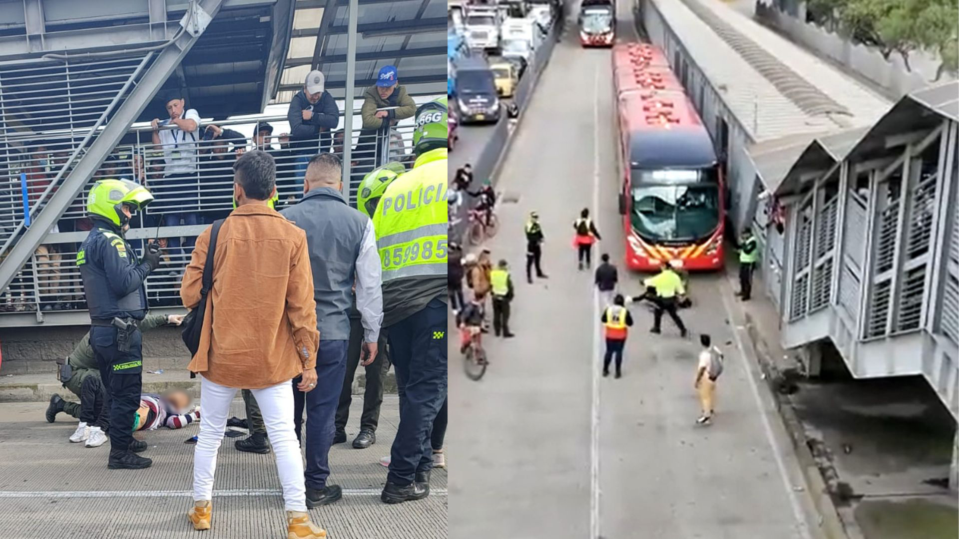 Intento de asalto de bus en Soacha terminó en balacera en estación de Transmilenio