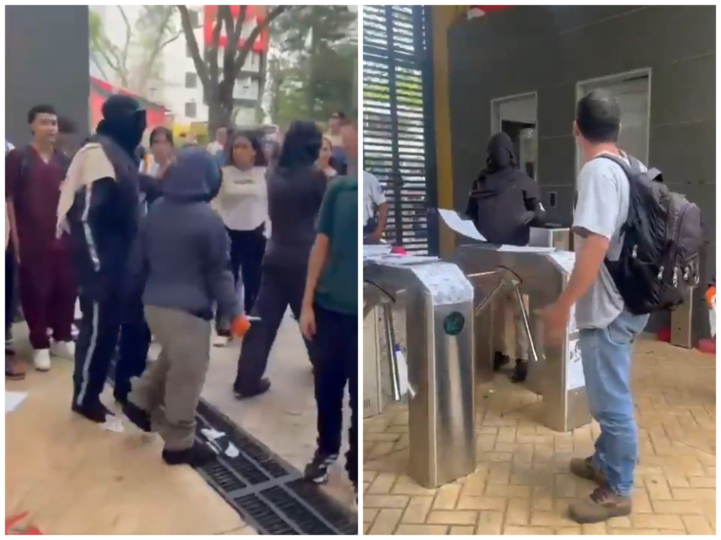 Estudiantes de la U. del Tolima se opusieron a actos vandálicos de encapuchados