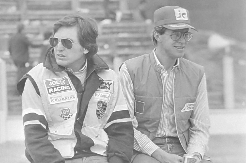 Mauricio de Narváez junto a Jorge Cortés en el Autódromo de Tocancipá (29 de julio de 1984).