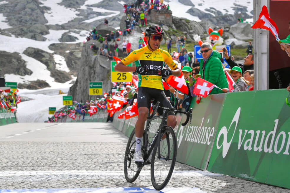 Egan Bernal ganó la etapa 7 del Tour de Suiza y se ratificó en el liderato