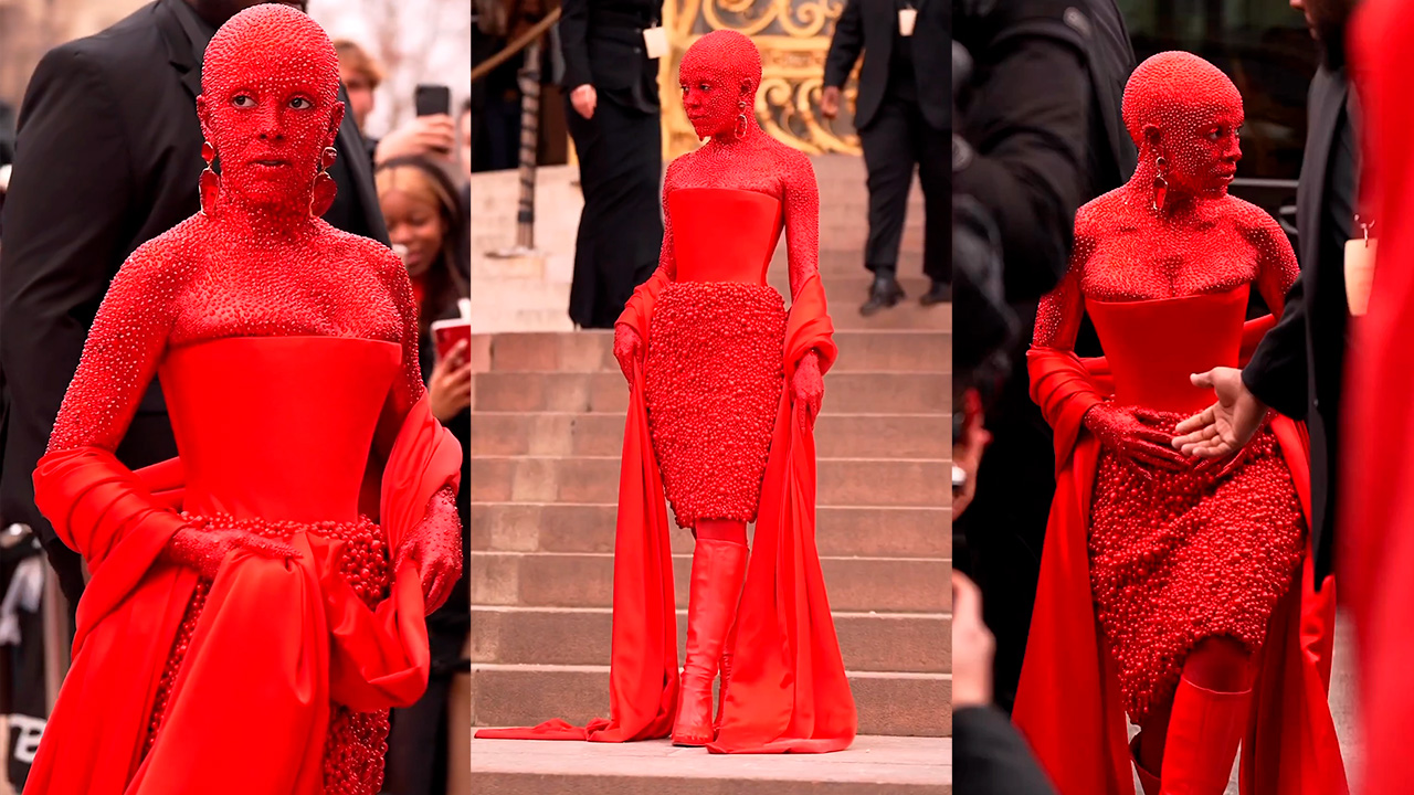Así se hizo el look que usó Doja Cat en el desfile de Schiaparelli