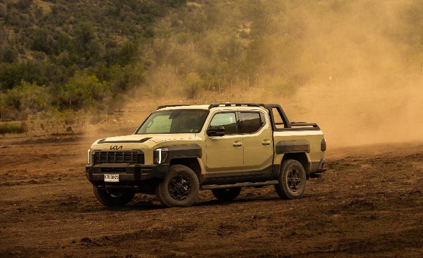 Kia Tasman de prueba en Colombia.