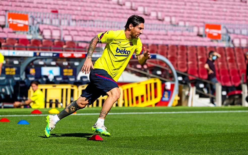 Messi se prepara para la reanudación de LaLiga