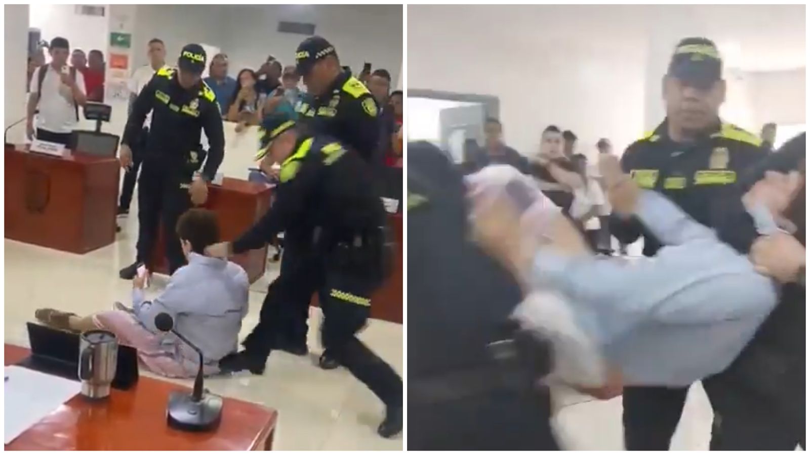Concejal terminó en ropa interior tras forcejeo con policías en Santa Marta
